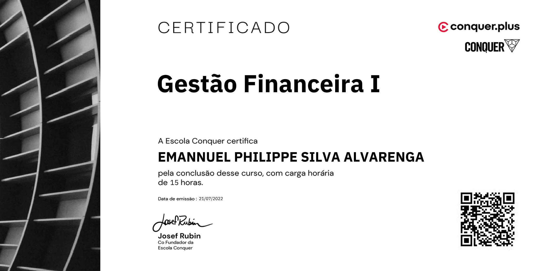 Certificado de Gestão Financeira I